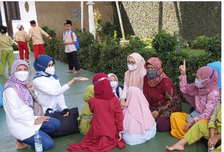 Mencegah Penularan Covid-19 pada pedagang kaki lima Mesjid Al Muqsith jalan Raya Puncak km 83 Bogor Jawa Barat