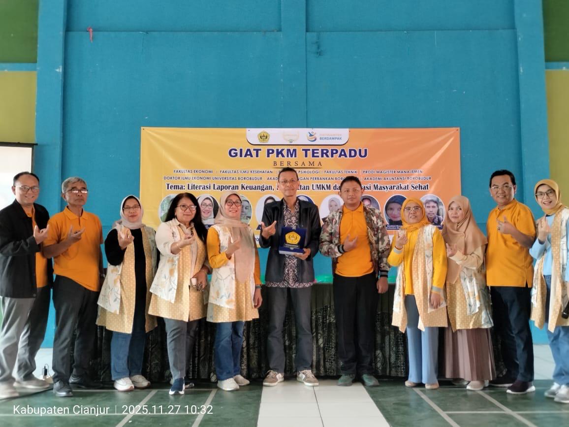 Universitas Borobudur Laksanakan PKM Terpadu di Desa Bojong, Cianjur untuk Penguatan UMKM dan Edukasi Masyarakat Sehat