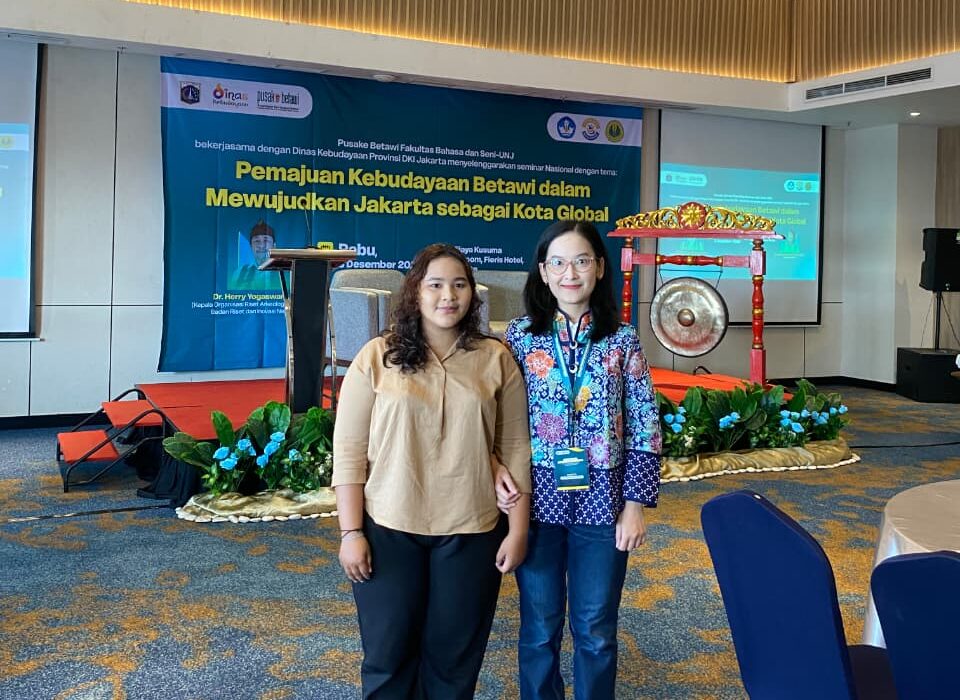 Mahasiswa dan Dosen Prodi Arsitektur Menjadi Pemakalah Seminar Nasional Pemajuan Kebudayaan Betawi Guna Mendorong Jakarta sebagai Kota Global Kerjasama UNJ dan Disbud DKI