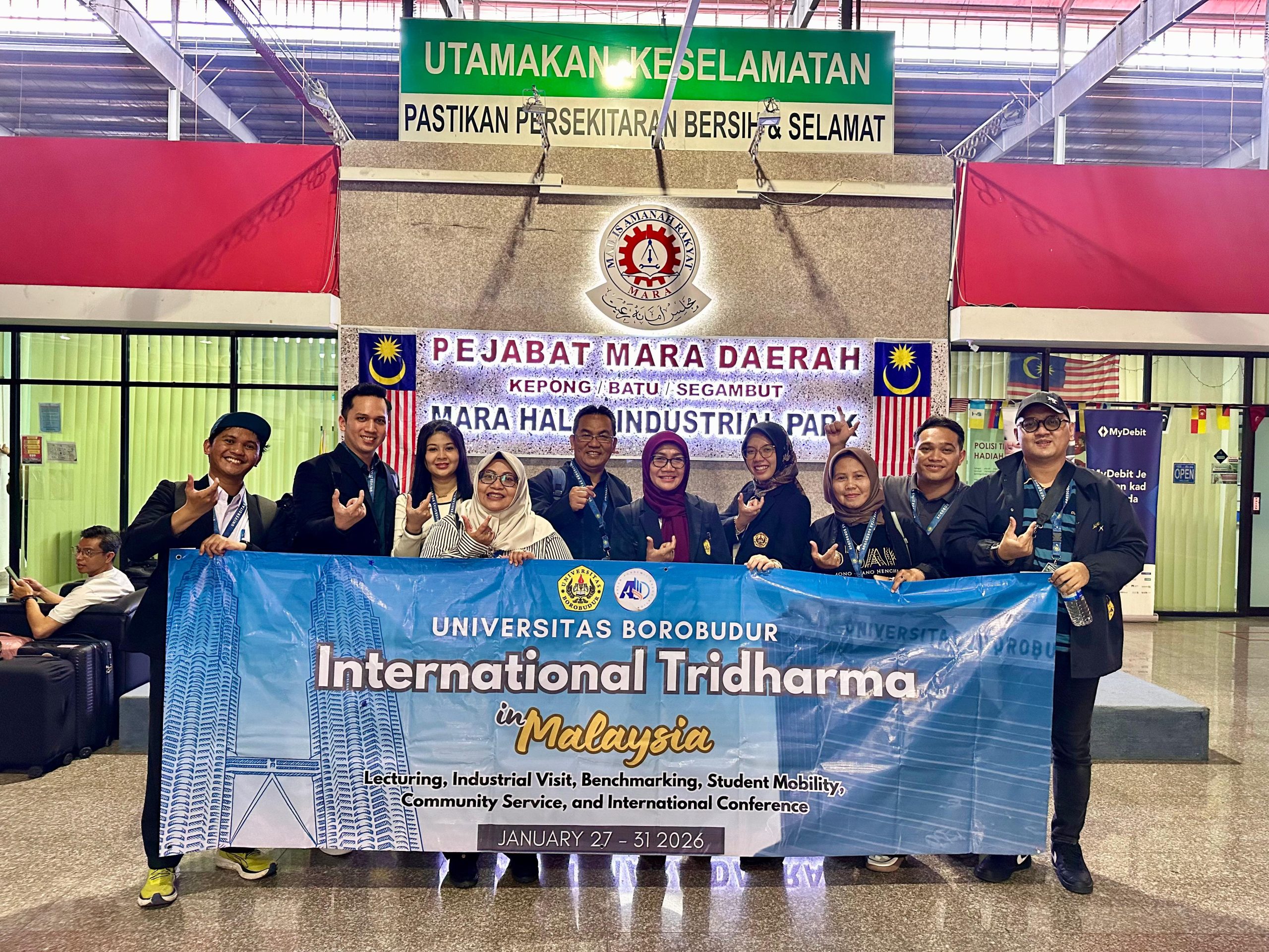 Universitas Borobudur Ikuti Company Visit ke MARA Halal Industry Park dalam Tridharma International Visit Malaysia